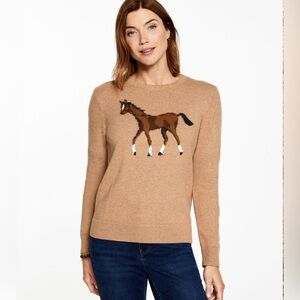 Talbots Whimsy Horse Crewneck Sweater
